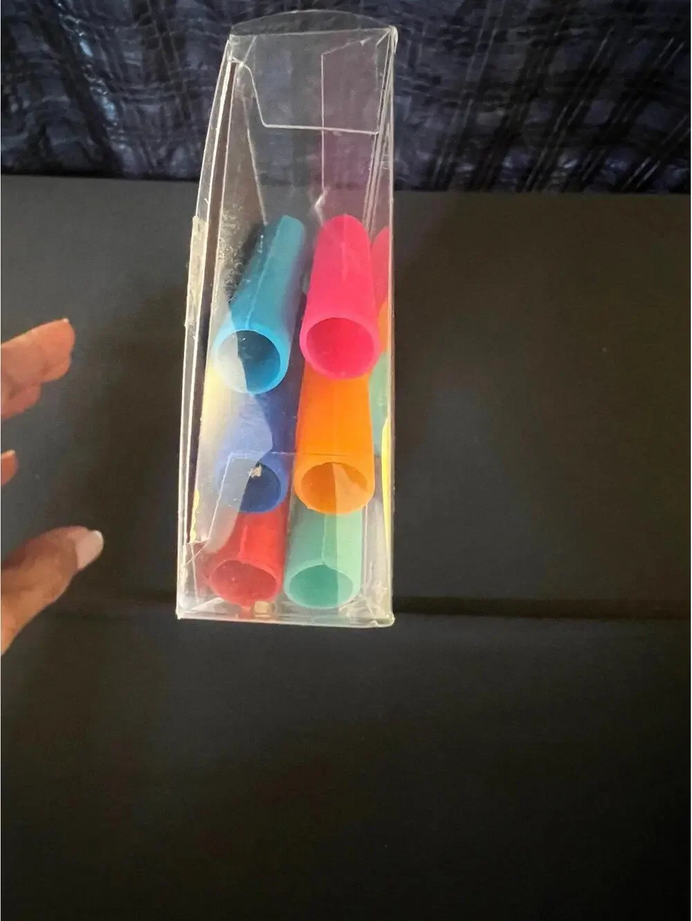 Farberware 6 Piece Large Eco Friendly Reusable Silicone Straw Set